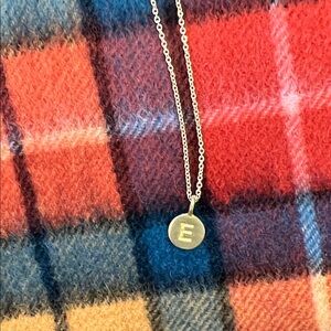 NWT Gold Initial 'E' Pendant Necklace